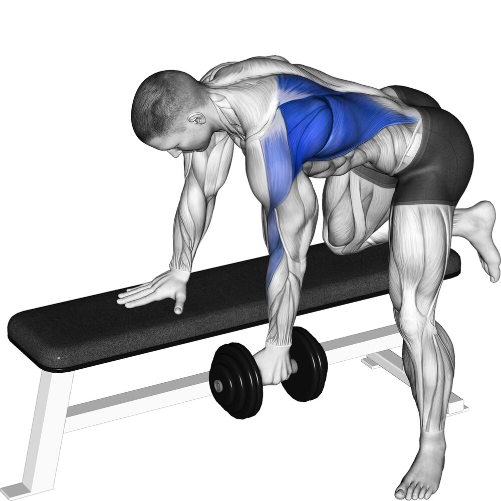 bent-over dumbbell row